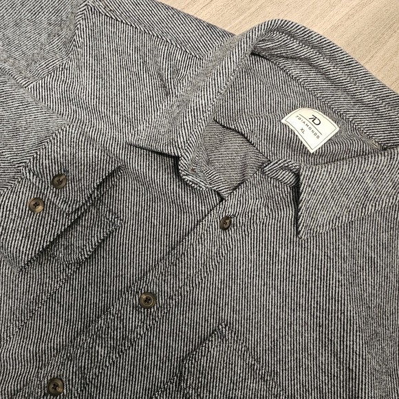 7 Diamonds Shirt Mens XL Long Sleeve Gray Generation Soft Flannel Jacquard Weave - Picture 1 of 6